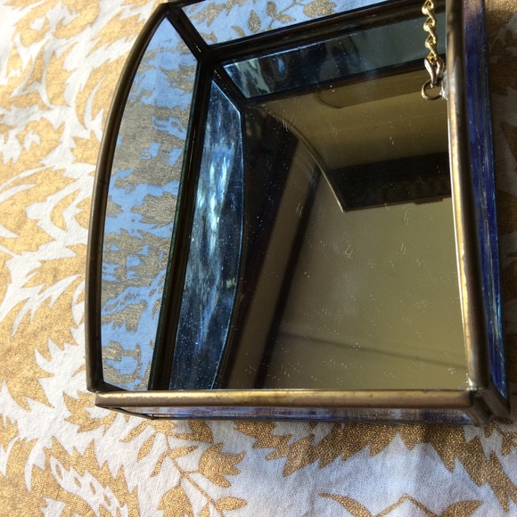 Vintage Via Vermont Guardian Angel Glass Brass Box - Picture 8 of 14